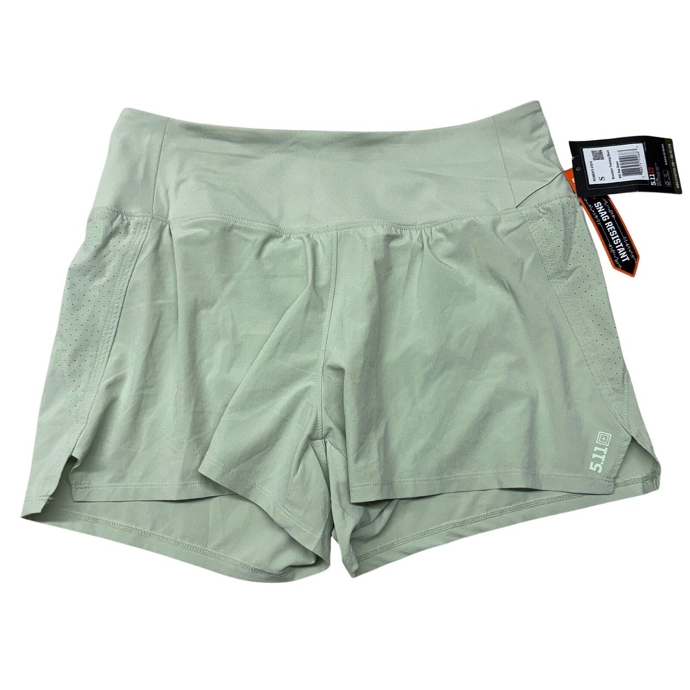 5.11 Tactical Brooklyn Training Shorts Sea Glass Green 67010 Womens Small NWT